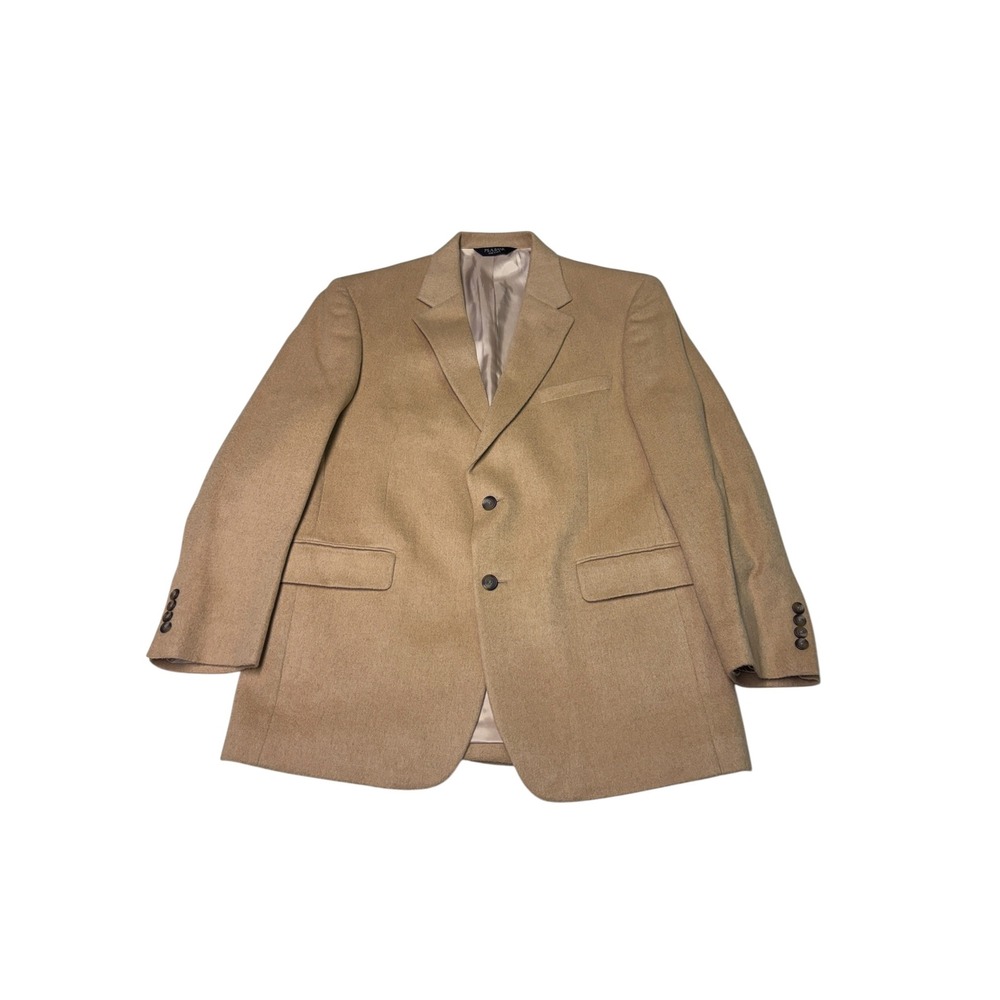 Jos A Bank Mens 44R Blazer Sport Coat 100% Camel Hair Tan Two Button 7593